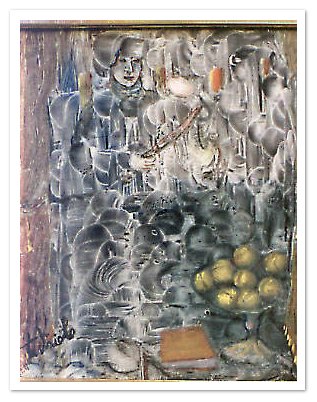 Personaggio con frutta