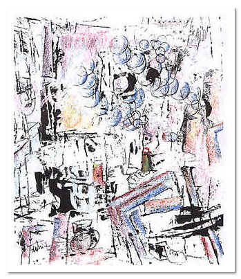 Interno con natura morta e fumatore